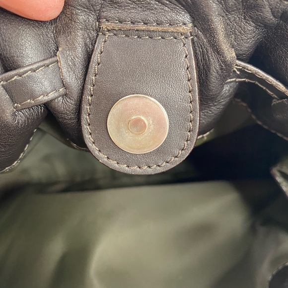 💯% AUTHENTIC CHRISTIAN DIOR Nylon Monogram Lovely Hobo Brown - Picture 8 of 15